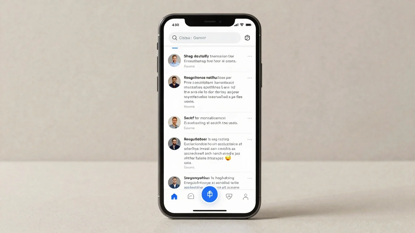Crisp screen-focused capture of a mobile forum app showing thread